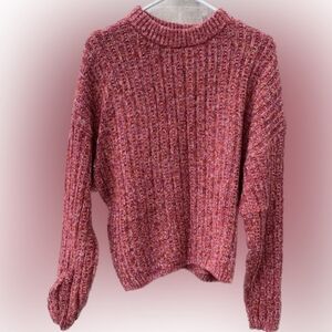 Spliced Knit Sweater Top